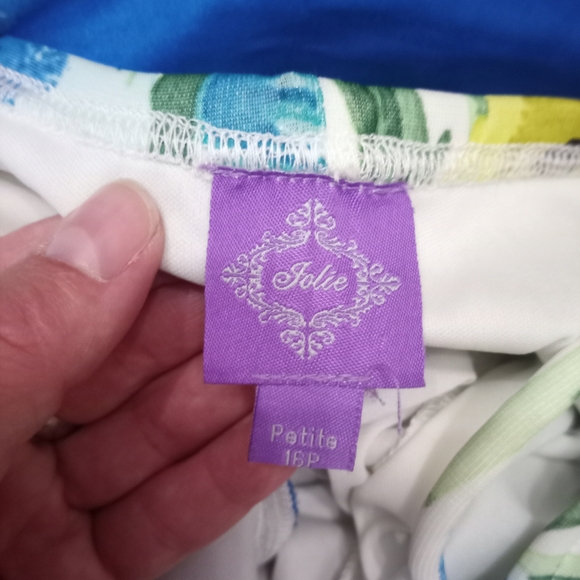 Jolie Blue and Green Sundress with Sweetheart Neckline - Picture 2 of 3